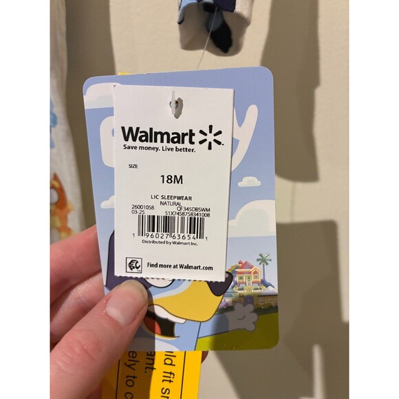 NWT Bluey One-Piece Viscose Pajama Coverall - 18M - Picture 3 of 3